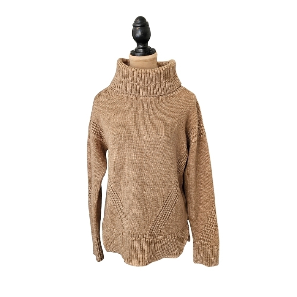 Piazza Sempione Cowl Neck Brown Knit Sweater Sz 40 US 8